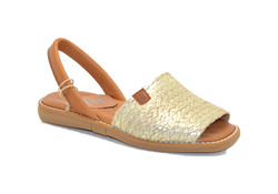 ALMAGRO MINORCHINA IN PELLE TRENZA JUTA PLATINO